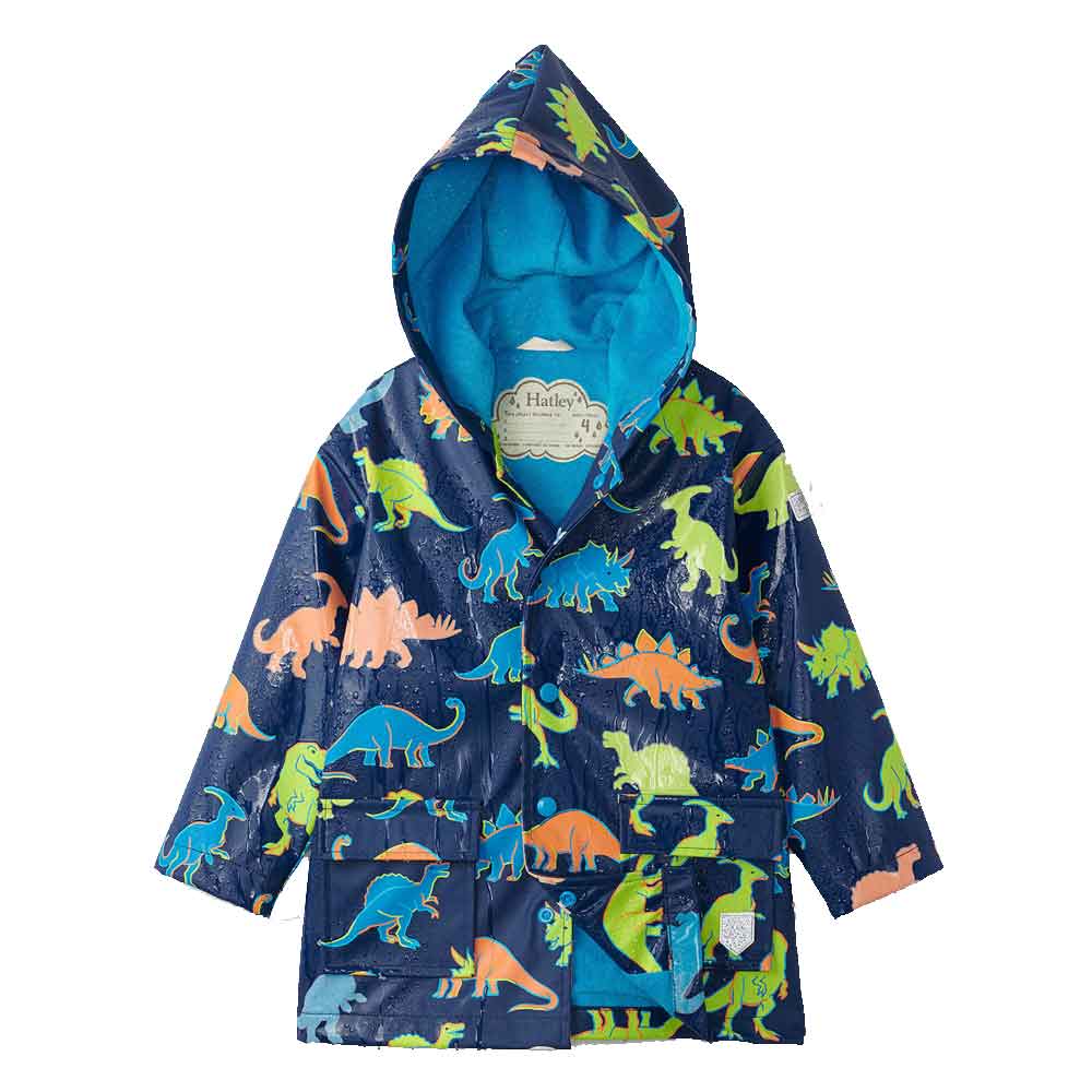 Hatley Color Changing Raincoat | Linework Dino By HATLEY Canada -