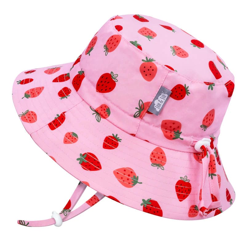 Jan & Jul Aqua-Dry Bucket Sun Hat - Pink Strawberry By JAN&JUL Canada -
