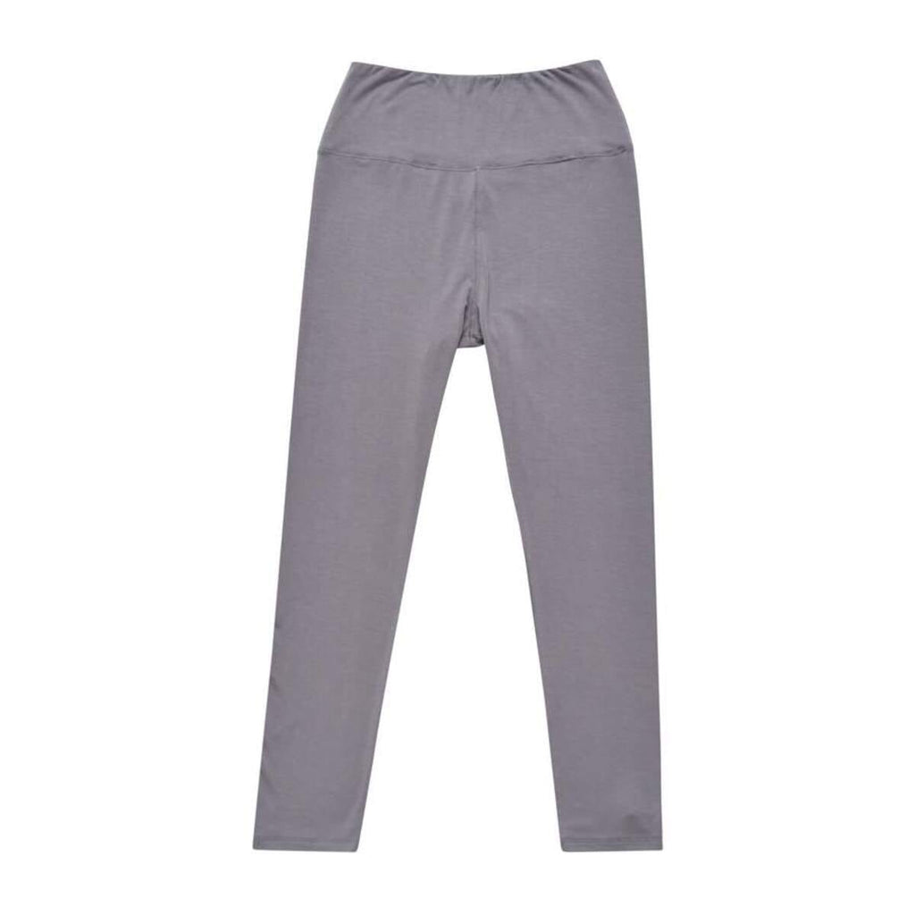Kyte womens leggings are grey with an elastic waistband.