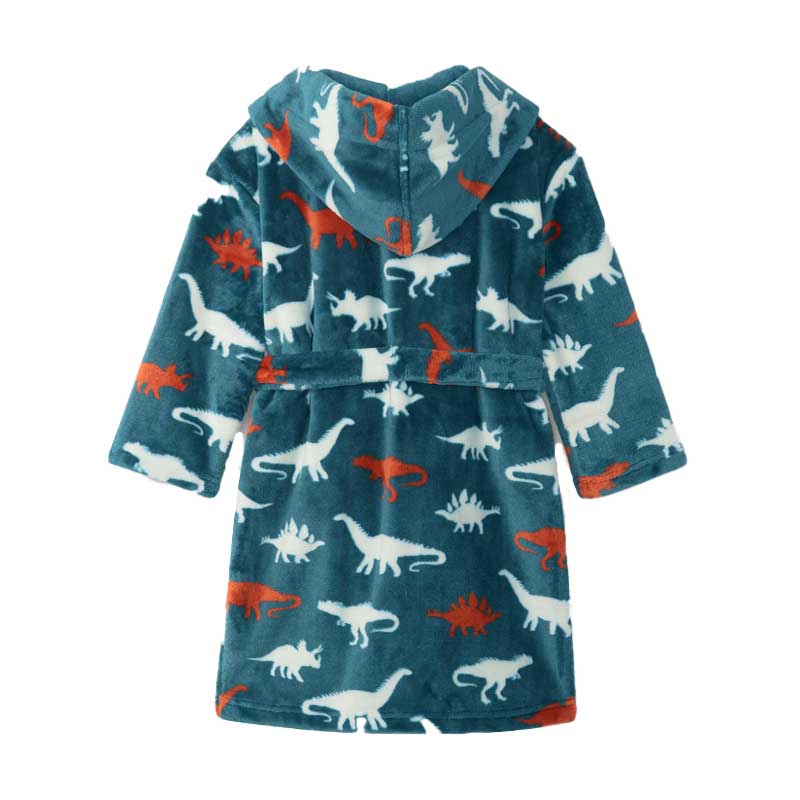 Little Blue House Fleece Robe - Dino Silhouettes By LITTLE BLUE HOUSE Canada -