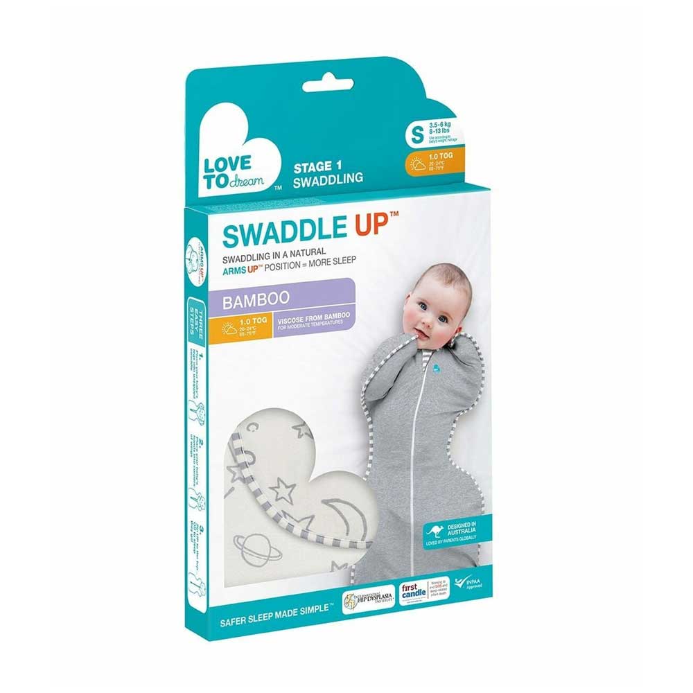 Love To Dream Swaddle Up Silky-Lux 1.0 Tog | Cream By LOVE TO DREAM Canada -