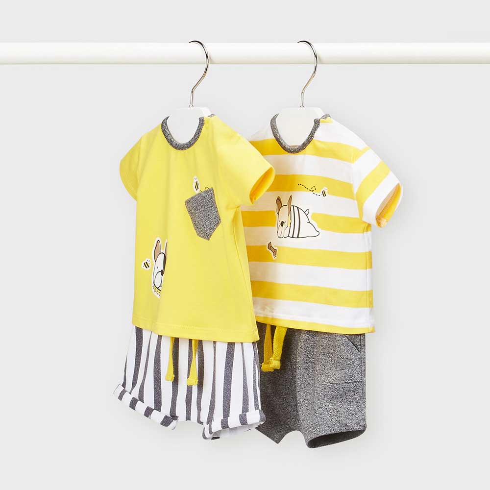 Yellow clothes for baby hot sale boy