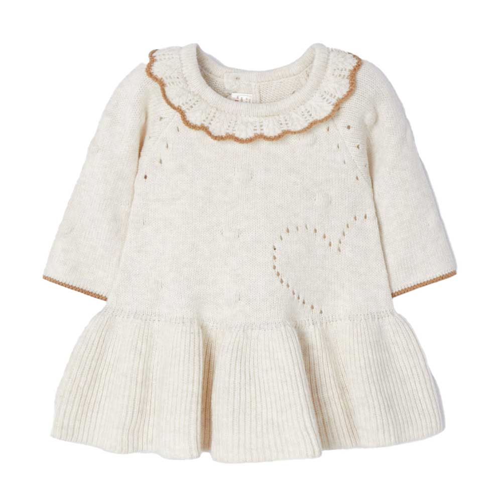 Mayoral Baby Girl Knitted Dress - Cream By MAYORAL Canada -