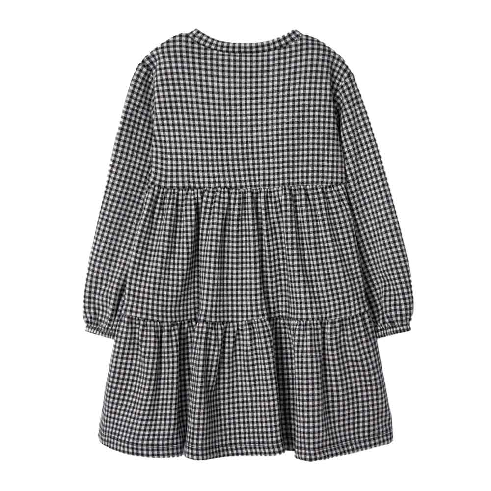 Mayoral Girls Gingham Patterned Dress with Bag - Black/White By MAYORAL Canada -