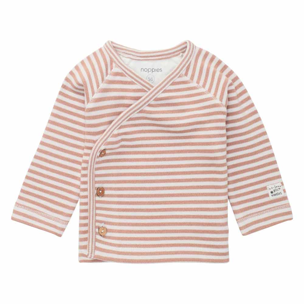 noppies ringsted tee in white sand stripes