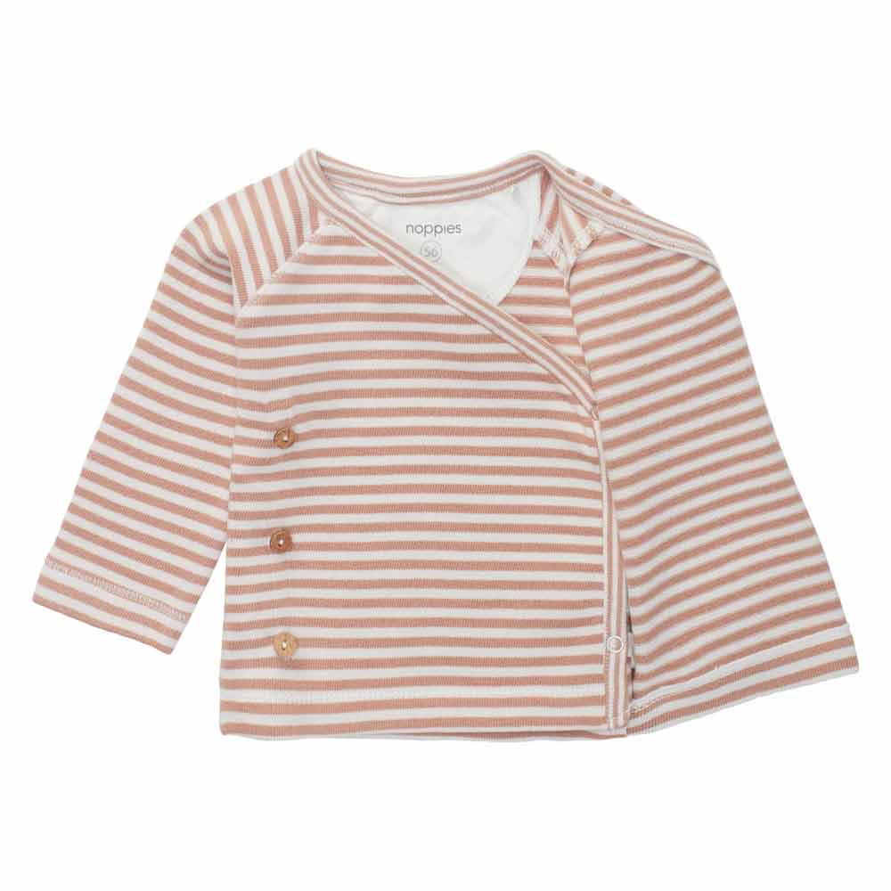 noppies ringsted tee in white sand stripes