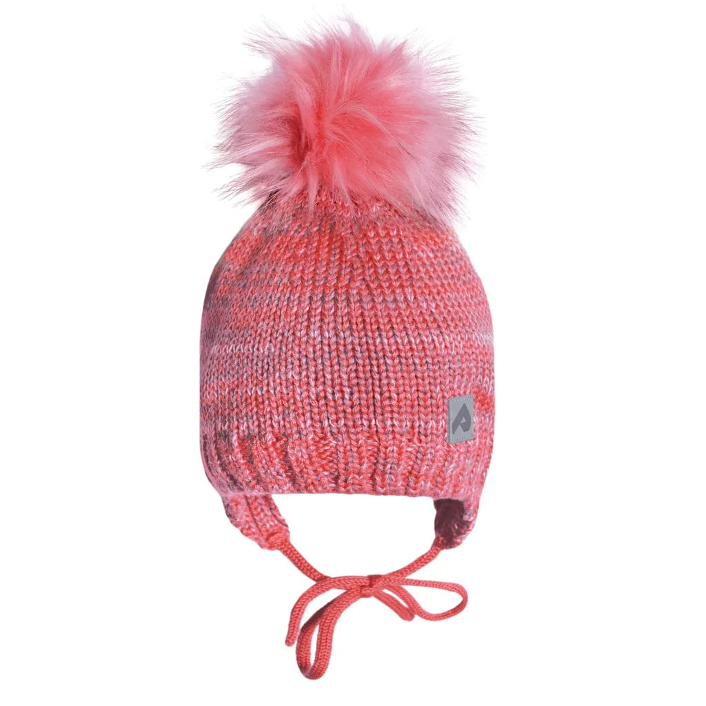 Perlimpinpin Acrylic Tuque with Ears - Rose Multi By PERLIMPINPIN Canada -