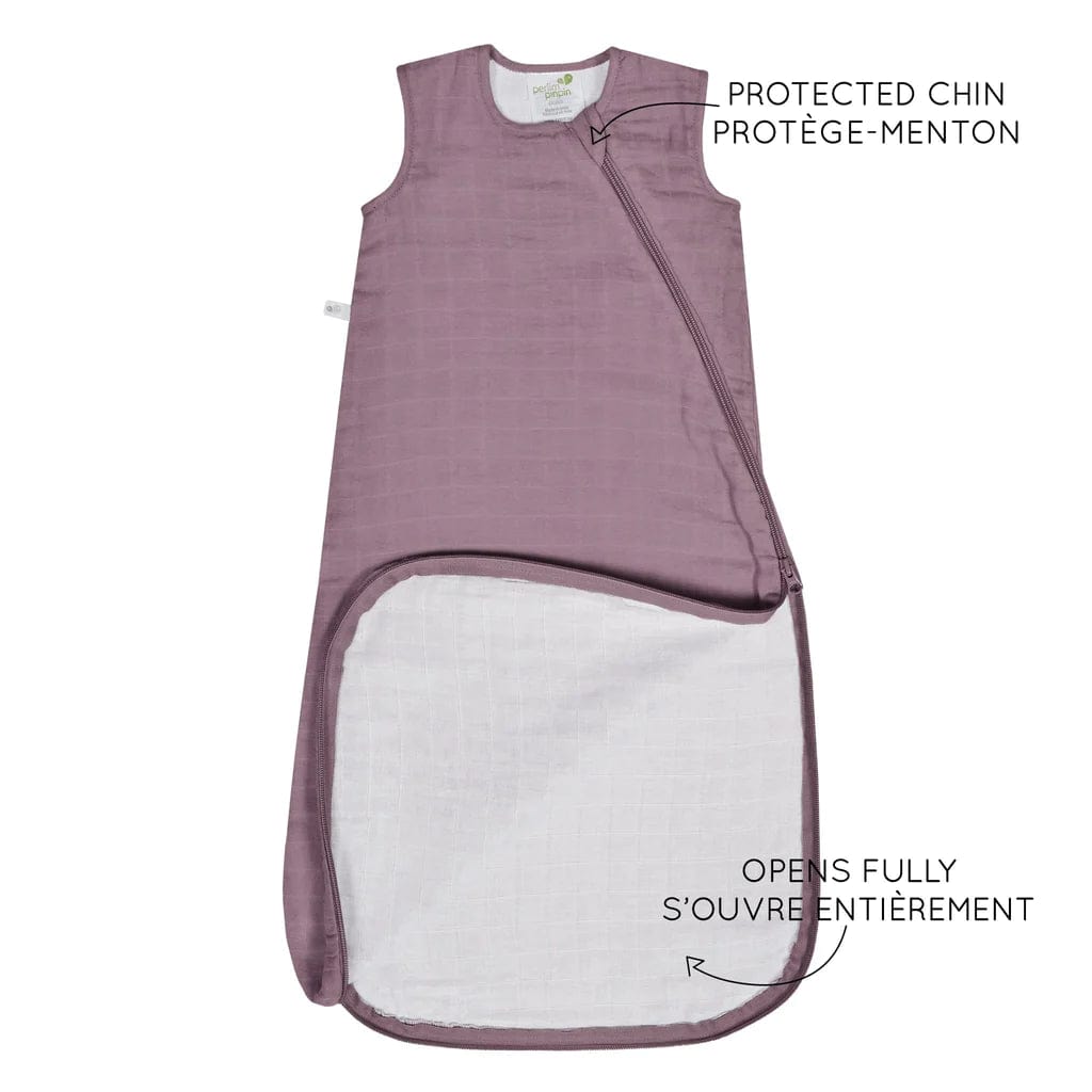 Perlimpinpin Cotton Muslin Sleep Bag - Plum By PERLIMPINPIN Canada -