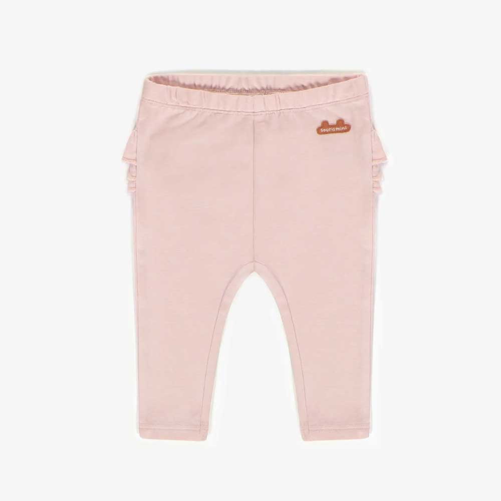 Souris Mini Baby Girl Ruffled Leggings - Pink By SOURIS MINI Canada -