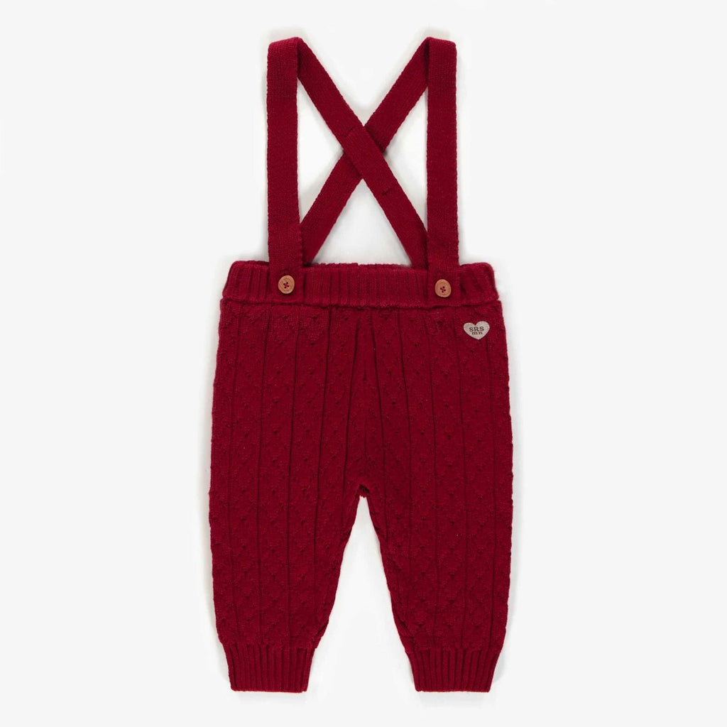Souris Mini Baby Knitted Pants - Red By SOURIS MINI Canada -