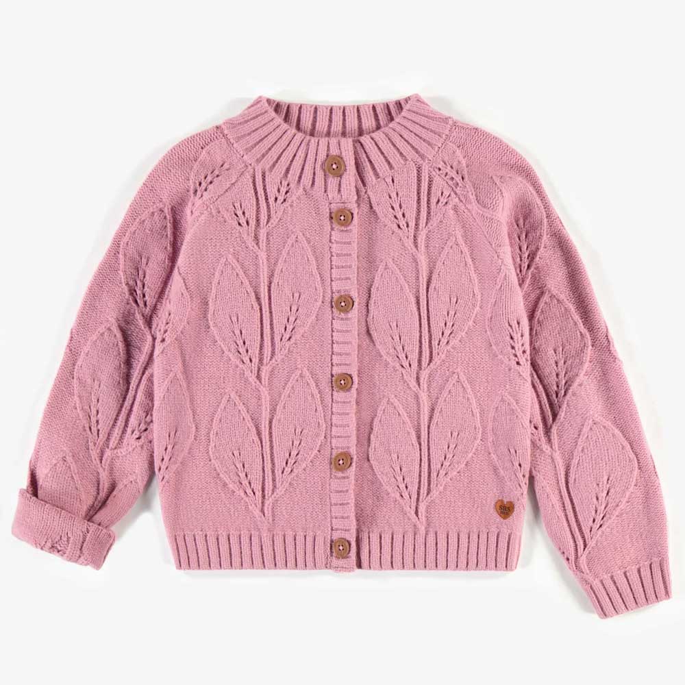 Souris Mini Girls Knitted Vest Angora - Rose By SOURIS MINI Canada -