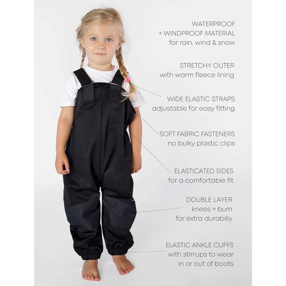 Therm All-Weather Fleece Overalls - Black By THERM Canada -