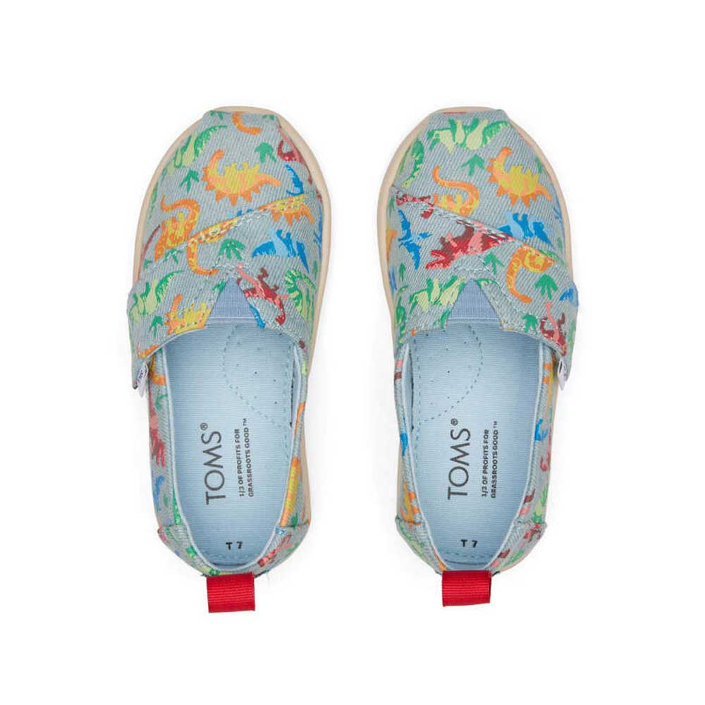 TOMS Alpargata - Pastel Blue Washed Dinos By TOMS Canada -